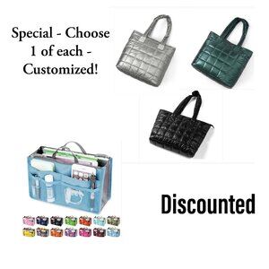 SPECIAL COMBO - YOU CHOOSE - Pick 1 Tote and 1 Organizer - NWT - GIFT BOX